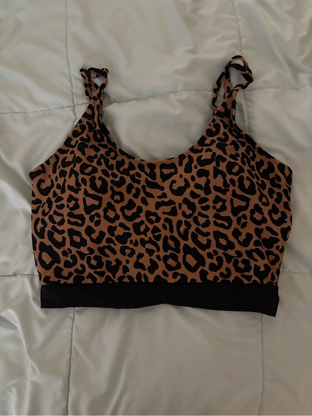 Leopard Print Swim Top